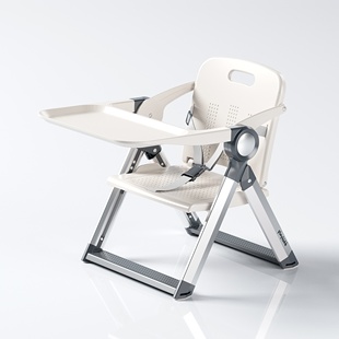 playkids便携式婴儿童餐椅，可折叠家用宝宝吃饭桌，椅子多功能学坐椅