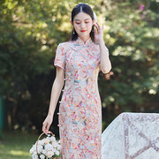 2023中国风刺绣，亮片改良旗袍礼服裙子订婚新娘，敬酒服