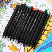彩色针管笔防水极细美术勾线，笔36色48色24色马克笔水彩描线笔