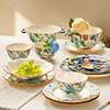 中式陶瓷碗碟套装家用2023碗盘子碗具欧式高级感乔迁碗筷餐具