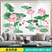 年画墙贴画中国风壁纸客厅沙发背景墙上装饰自粘墙纸墙壁贴纸树枝