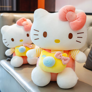 可爱hellokitty公仔毛绒玩具相机kt猫咪安抚玩偶布娃娃生日礼物女
