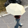 纯色雨伞女晴雨两用高颜值太阳伞防晒防紫外线遮阳伞折叠小巧便携