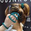 韩国东大门莫兰迪电话线头绳发圈，网红气质扎头发绳防水不伤发