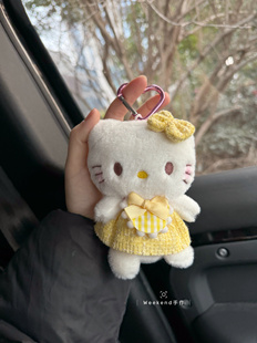 奶fufu的毛绒，hellokitty凯蒂猫汽车后视镜，挂件包包钥匙扣装饰可爱