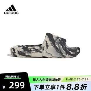 Adidas阿迪达斯三叶草ADILETTE 22夏男女3D打印运动休闲沙滩拖鞋