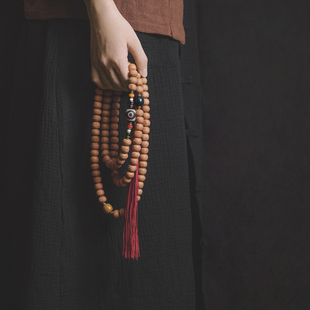 非鱼之家原创设计凤眼菩提子108颗念珠，流苏项链复古个性西藏挂饰
