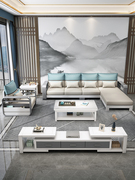 实木布艺沙发现代简约客厅，大小户型家具，组合套装2021年新