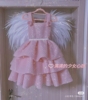 儿童时装秀环保服装粉红色气泡膜手工制作连衣裙亲子演出服舞台