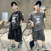 三四五六年初一男生衣服儿童，24夏装韩版十岁男孩宽松运动套装