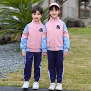 中小学生英伦风校服夏装幼儿园园服大班夏季毕业照表演出班服纯棉