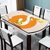 餐桌桌布防水防油椭圆形，pvc软玻璃圆形，折叠桌两用桌硅胶免洗桌垫