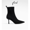 fed同款黑色短靴冬季靴子高跟瘦瘦靴时装靴女R0921-YA592