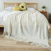 菱形沙发毯床尾毯针织，毛毯空调毯毯子，午睡毯毯子盖毯子