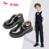 红蜻蜓春季男童鞋黑色皮鞋学生休闲鞋经典儿童演出鞋软底单鞋