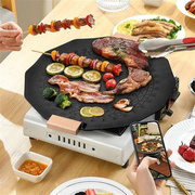 2024韩式烤盘麦饭石，烤肉盘家用加厚不粘锅卡式炉，户外露营铁板