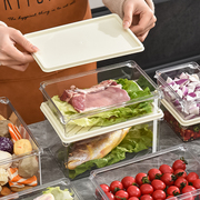 厨房冰箱长方形保鲜盒微波耐热塑料饭盒食品级水果收纳密封盒餐盒