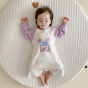 婴儿童睡袋春秋冬季薄款宝宝纯棉，睡袍护肚连体，睡衣裙防踢被子神器