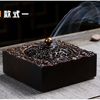 中式黑檀木香炉复古茶道茶具摆件实木居家熏香炉香道工艺品