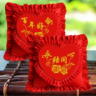 新款十字绣抱枕情侣款结婚绣花手工绣枕套客厅卧室床上Y双人枕头