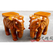 楠木象凳换鞋凳休闲凳实木大象摆件木雕N大象40cm长度一只