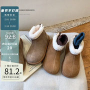 韩版儿童马丁靴冬季女童棉靴加绒短靴男童二棉鞋冬鞋宝宝靴子