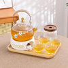 日式花茶壶蜡烛加热餐具底座保温炉暖茶温茶炉，玻璃茶具套装煮茶器