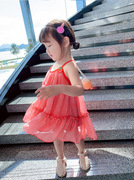 女童吊带连衣裙夏季女宝韩版洋气宝宝时尚潮款度假婴幼儿童装