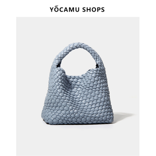 yocamu手工编织包包，2024夏季小包手提包，斜挎小众轻奢女包手拎