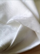 白色床笠纯棉贡缎大提花床单暗花床品布料全棉酒店枕套被套罩