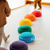 彩虹过河石儿童(石儿童，)感统训练器材幼儿园，体育教具家用平衡木触觉板玩具