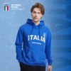 意大利国家队商品丨蓝色刺绣，简约连帽套头，卫衣男女同款足球迷