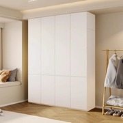 衣柜卧室家用奶油风出租房，用现代简约衣橱实木，小户型简易收纳柜子