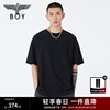 BOYLONDON夏潮牌满身老鹰提花薄款经典鹰标设计感短袖T恤N01045