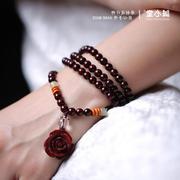 1086mm日本印度小叶紫檀佛珠，手串颗手链，女款念珠高油高密洛