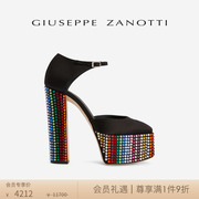 Giuseppe ZanottiGZ女士春夏经典水钻防水台高跟鞋