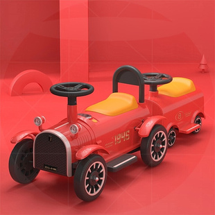 儿童电动小火车可坐人四轮玩具车双驱动男女宝宝充电电瓶车
