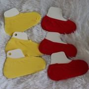 6双本命年大红色糖果袜子，结婚庆金黄色袜底女船袜，防滑隐形短丝袜