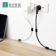 日本进口电线扣自粘墙面理线器网线固定卡扣粘贴式数据线桌面夹扣