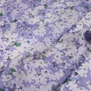 宽幅紫色小碎花真丝雪纺纱连衣裙旗袍汉服衬衫桑蚕丝服装布料面料