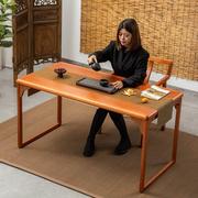 高档新中茶桌椅组合办公室实约木茶台现代茶几套装一体家用喝式茶