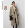 朗姿羊毛复古中长款风衣外套法式设计感气质秋季大衣女2023年