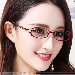 时尚气质优雅老花眼镜，女防辐射50100400度高清变色老光镜平光镜