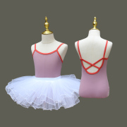 儿童舞蹈服女童芭蕾民族，中国舞考级形体，服少儿夏季吊带跳舞练功裙