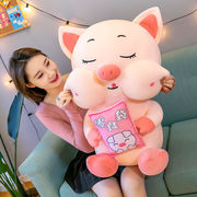 可爱奶瓶猪猪抱枕公仔毛绒玩具，大号布娃娃玩偶儿童生日礼物送女生