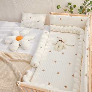 婴儿床床笠宝宝小床单纯棉a类拼接床垫套罩专用新生儿童床品