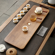 悟土日式干泡台简约轻奢茶具套装实木茶盘家用排水茶台长方形茶海