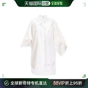 香港直发LOEWE罗意威白色长袖不对称衬衫潮流D2199710GA拼接