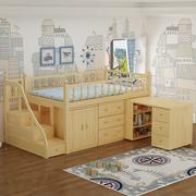 小功户儿童床半高床带书桌，910456衣柜多床能组合床型高架上床下桌