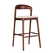 OMEAN北欧实木吧台椅家用高脚凳现代简约酒吧椅创意设计师白蜡木
